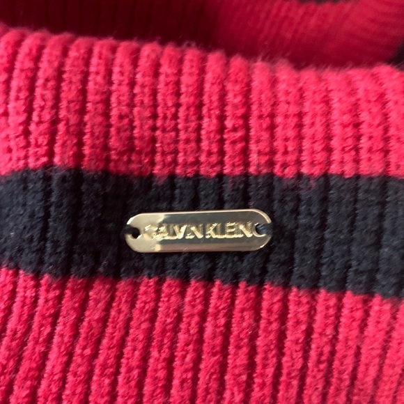 Calvin Klein Red Mock Turtleneck Sweater- NWT - Picture 5 of 14